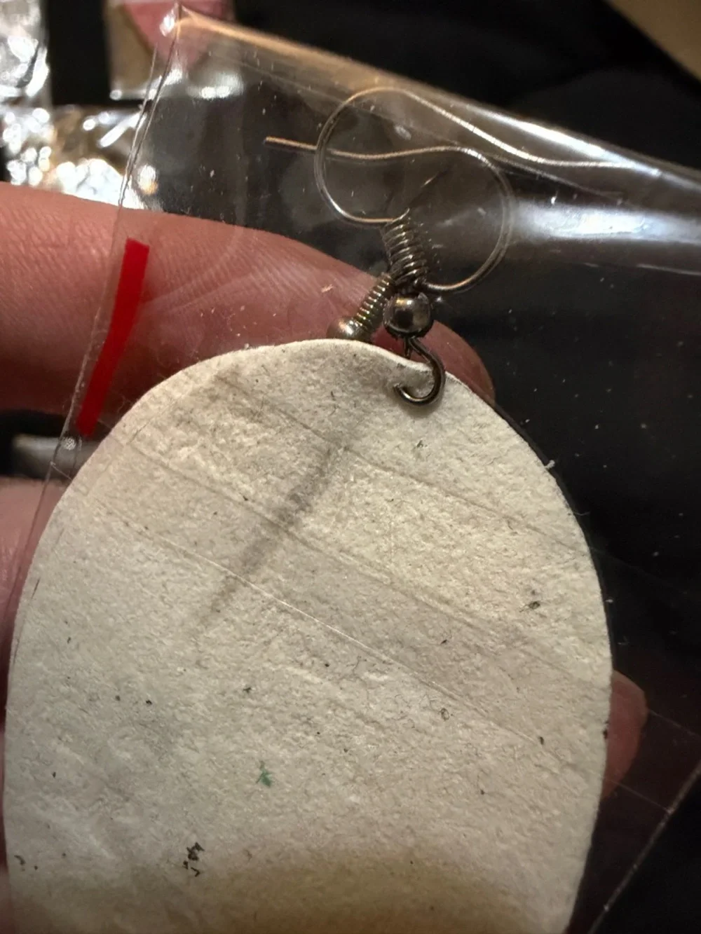 Gucci Multicolor Embossed Leather Teardrop Earrings - Picture 4 of 4